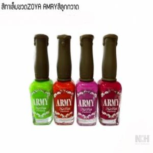 สีทาเล็บขวดเหลี่ยมกระถาง AMRY สีลูกกวาด 12ชิ้น / แพ็ค