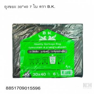 ถุงขยะ Xl 30*40 7ใบ ตรา BK. (180) 12ชิ้น / แพ็ค