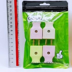 ปลั๊กเสียบตัวผู้ 4 PCs คละสี (480) 12ชิ้น /แพ็ค
