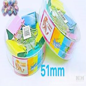คลิปหนีบกรดาษ คละสี 51mm.5pcs. 12ชิ้น /แพ็ค