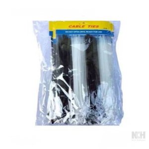 เคเบิ้ลไทร์ สีขาวดำ 12ชิ้น / แพ็ค (480)