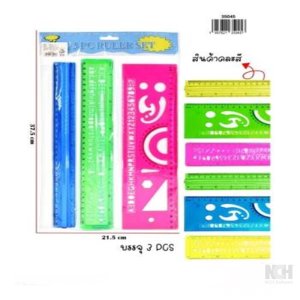 ไม้บรรทัด คละสี 1*3pcs (288) 12ชิ้น / แพ็ค